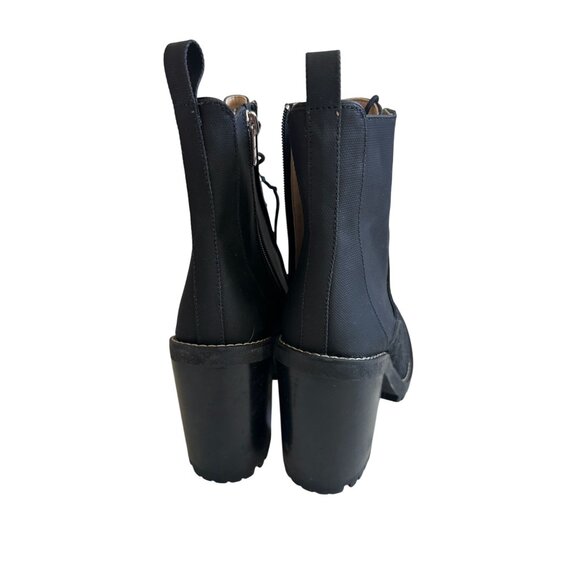 Coach Black Lace-Up Combat Boots with Chunky Heel - Picture 5 of 12